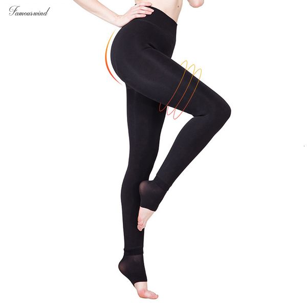 

new legging pant womens autumn winter thermal trousers step elastic with high waist plus velvet warm thickening, Black