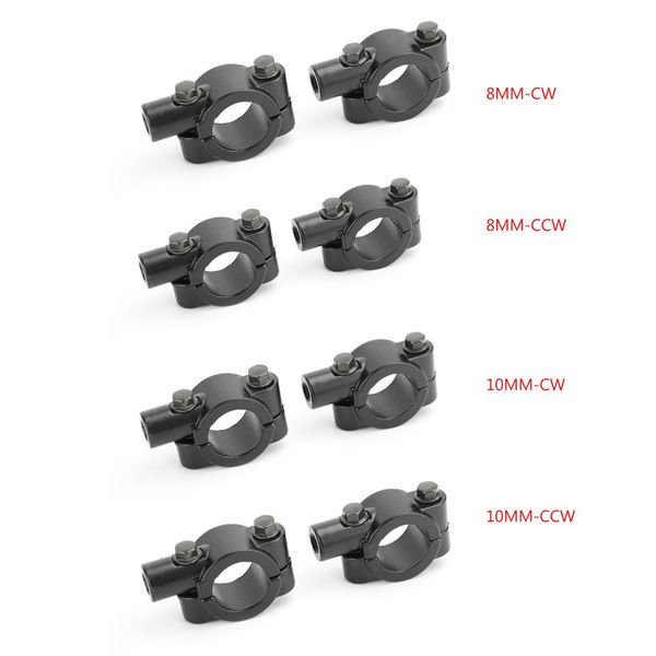 

areyourshop universal 7/8" bar mirror mount holder clamp adaptor m8 m10 8mm 10mm cw /ccw motorcycle