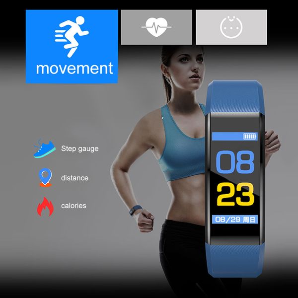 

2020 id115 plu mart bracelet fitne tracker mart watch heart rate watchband mart wri tband for apple android cellphone with box