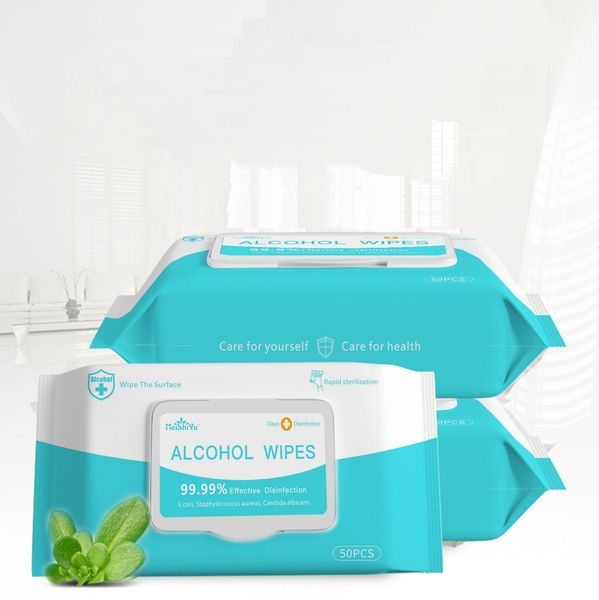 

disinfectant wipes alcohol pads for mobile phones glasses manicure alcohol wipes for cleaning 50pcs/pack mma3319