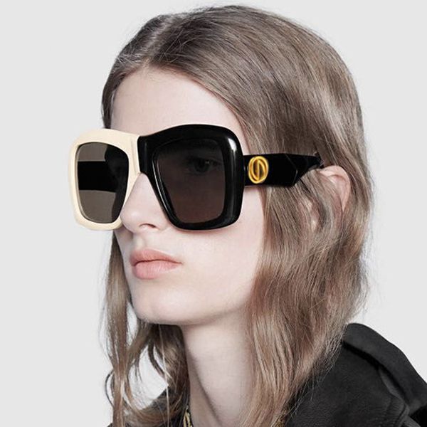 

pawxfb бренд 2019 негабаритных квадратных солнцезащитные очки женщины новый модный градиент солнцезащитные очки прохладный белый-черный боль, White;black