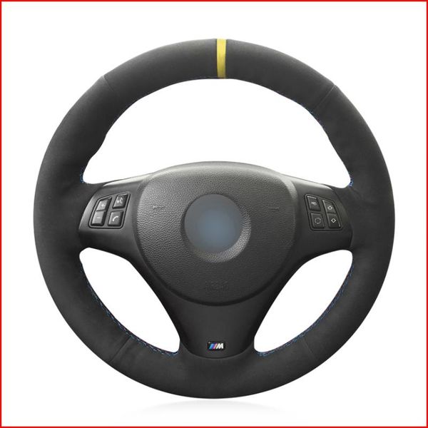 

handsewing suede genunie leather hand sew car steering wheel cover for m sport m3 e90 e91 e92 e93 e87 e81 e82 e88 x1 e84