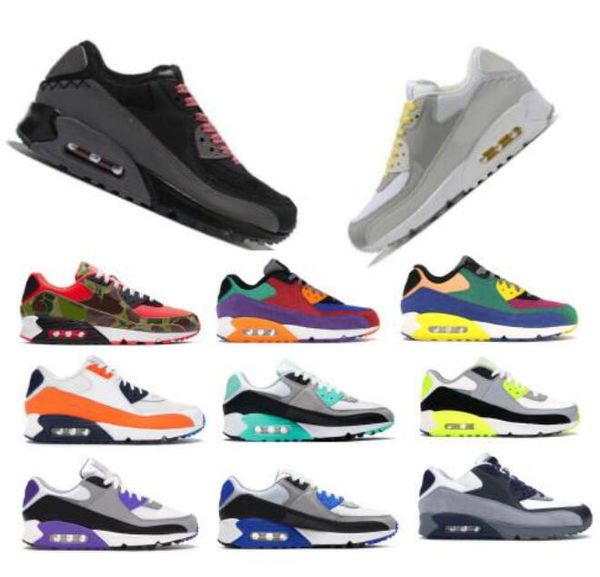 

2020 Mens 90 90s кроссовок Maxes Reverse Duck Camo Viotech OG Mixtape Всего Sport Classic Fashion Man Black Женских теннисные тренеры обувь