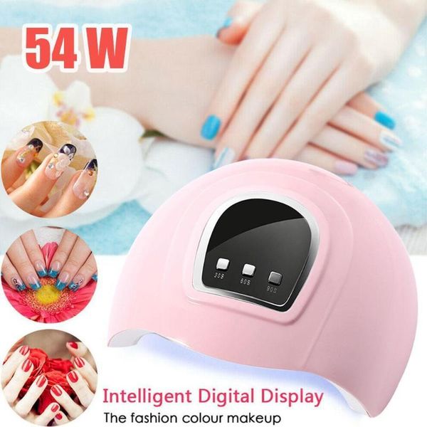 

54w nail dryer uv lamp led lamp for nails with 18 dryer for curing sensing car leds polish gel tool manicure nail m7t9