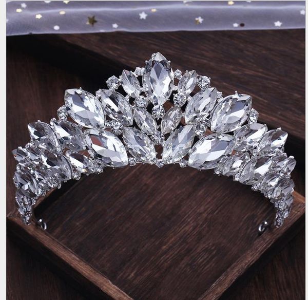 

headdress bride marriage jewelry diamond crystal hair jewelry wedding crown accessories crown, Slivery;golden