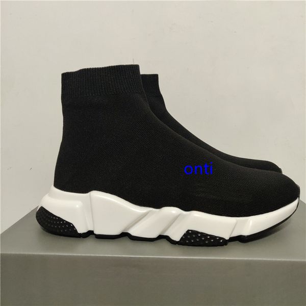 

2019 designer sneakers speed trainer runner black red triple black fashion flat socks boots casual shoes size 36-45