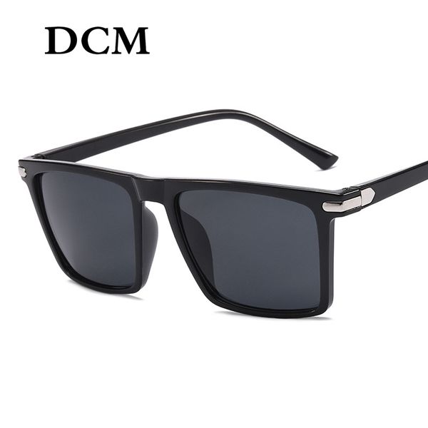 

dcm fashion women square sunglasses men plastic goggle vintage men's mirror lens driving sun glasses uv400, White;black