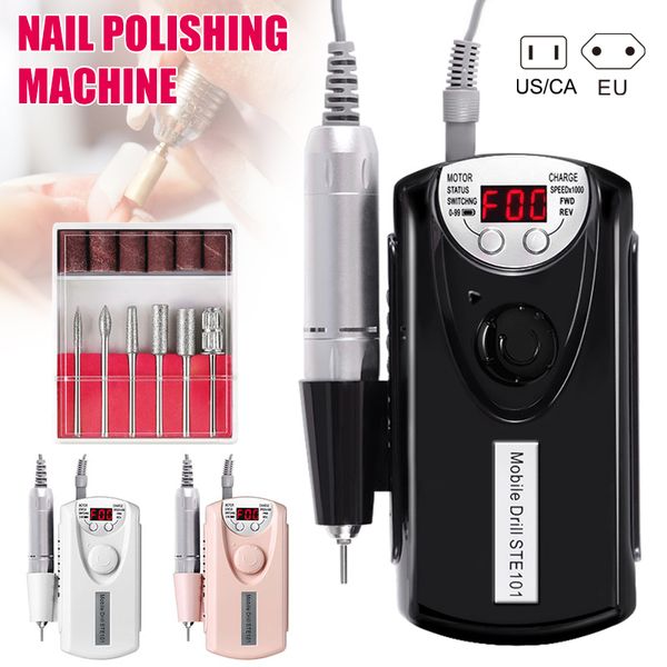 

nail polishing machine electric nail drill machine rechargeable strong polishing manicuretools cnt 66, Silver
