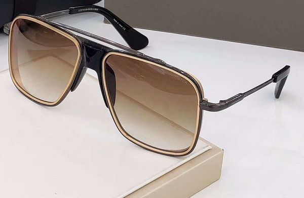 

прохладный мужчины площади солнцезащитные очки matte black gold brown gradient lens 116 мода солнцезащитные очки eyewear новые с коробкой, White;black