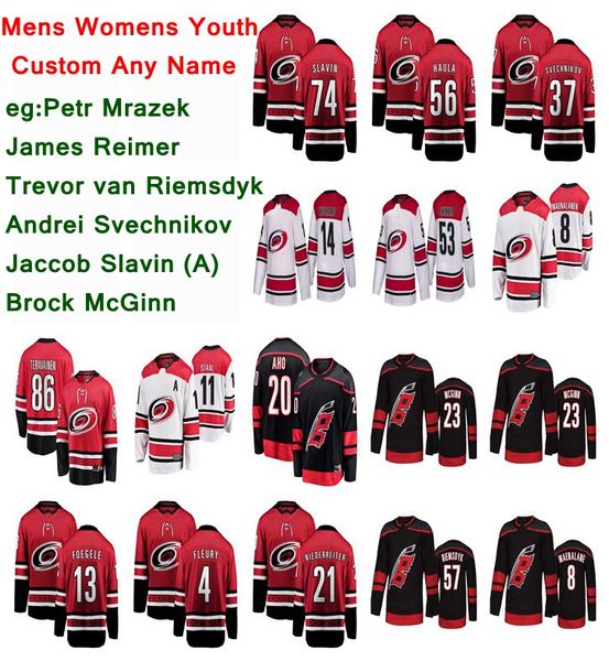 

carolina hurricanes jerseys womens trevor van riemsdyk jersey petr mrazek james reimer andrei svechnikov aho hockey jerseys custom stitched, Black;red