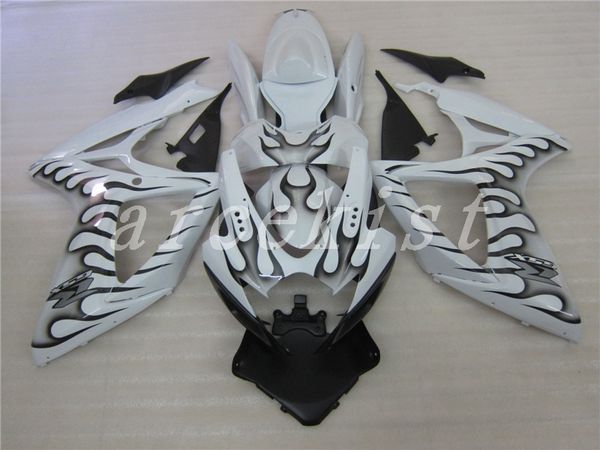 

3gifts+seat cowl new fairing kits for suzuki gsxr 600 750 k6 06 07 gsxr-600 gsxr750 gsxr600 gsxr-750 2006 2007 nice white black flame