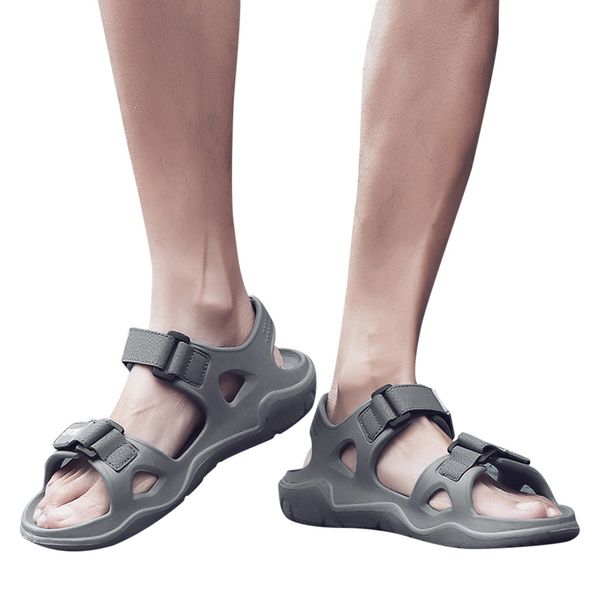 

men's fashion casual shoes summer outdoor comfortable casual mens flats beach athletic shoes non-slip sport sandals, Black