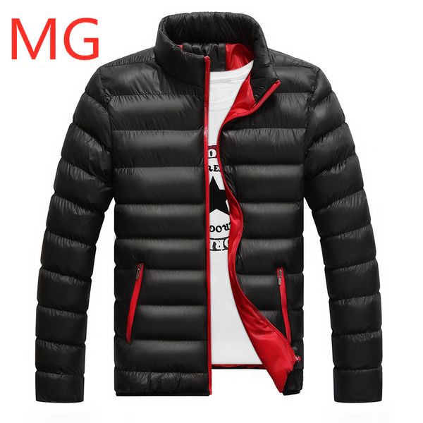 

mg for men velvet custom any solid color duck down men's winter jacket regular man outdoor wear male snow warm zipper coats, Black