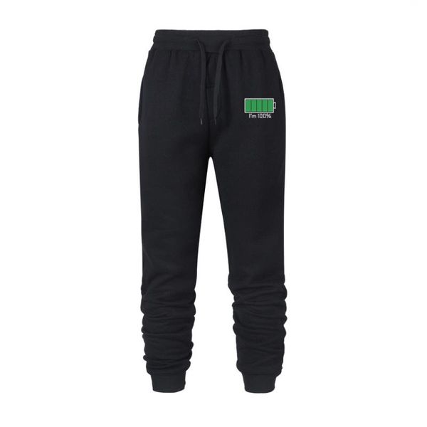 

autumn winter sweatpants personality print men's jogges trousers thicken large size warm pants men fashion trend sporting pants, Black