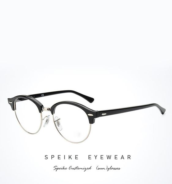 Venda por atacado- nova moda rodada semi-aros quadro r 4246V para homens e mulheres podem ser óculos de miopia lendo óculos