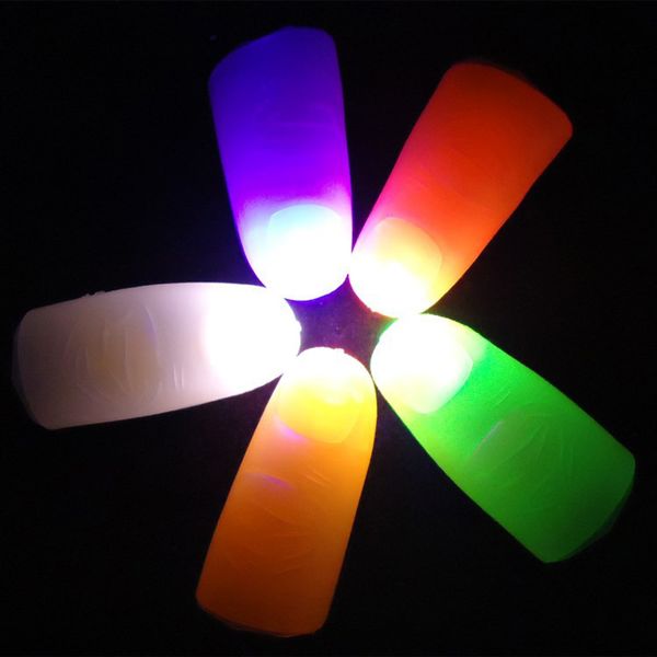 

funny light-up thumbs fingers magic trick props led light flashing finger for halloween party decoration
