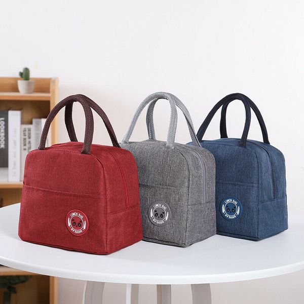 

cartoon printed lunch bag insulated thermal cool bags picnic box supply au, Blue;pink