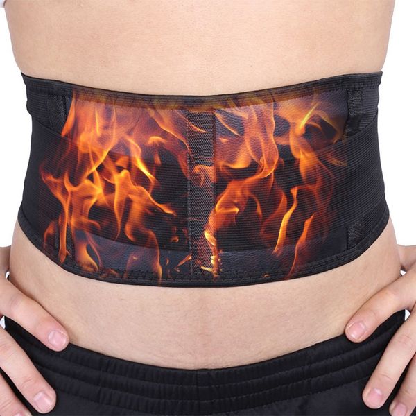 

black adjustable waist belt to promote blood circulation to protect the lumbar spine massage health care waist protection belt, Black;gray