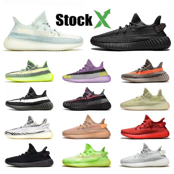 

2020 runners kanye west running shoes men women 3m static reflective traines gid glow clay zebra blue tint antlia sesame designer sneakers