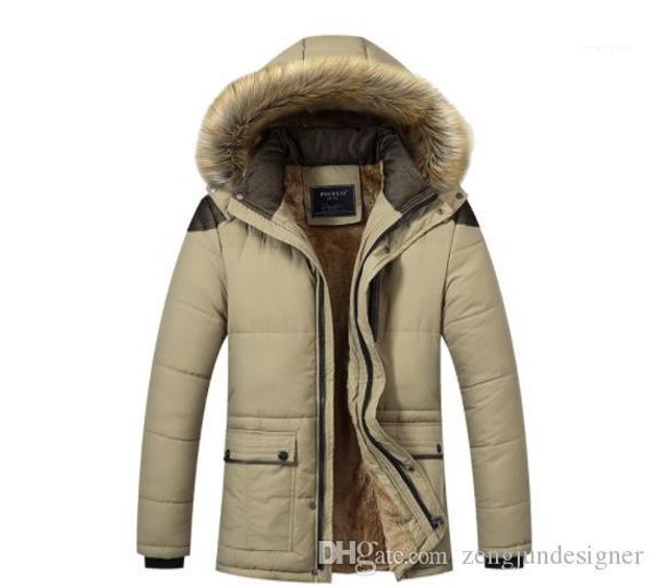 

thick coats hooded long sleeve solid color warm style homme clothing fashion style casual apparel mens winter desinger, Black