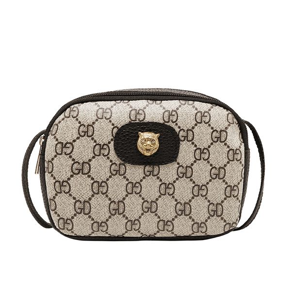 

fashion diagonal print contrast color small square bag female 2019 new tide wild simple shoulder bag