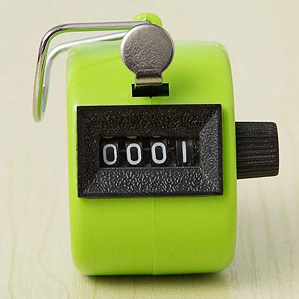 

manual 4 digit counter plastic shell hand finger clicker display counting tally clicker timer soccer golf counter 300 number / s