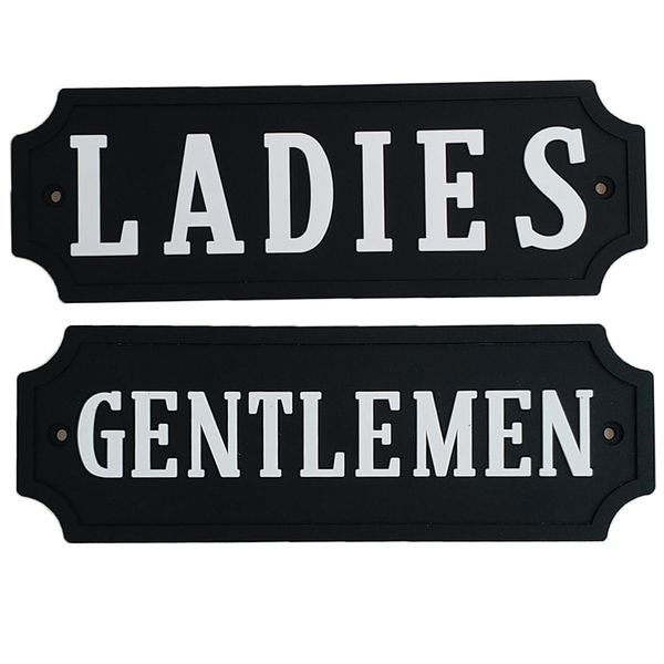 

2pcs pvc rubber door sign wall plaques for ladies gentleman toilet bathroom