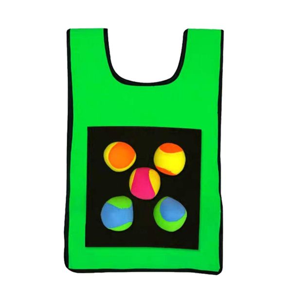 

game props vest outdoor parent-child interactive vest sticky ball outdoor play throwing sticky target collective game