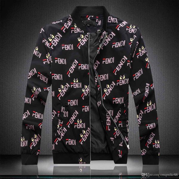 

spring and summer new coat european and american men stand collar striped jacket fashion casual slim jacket, Black