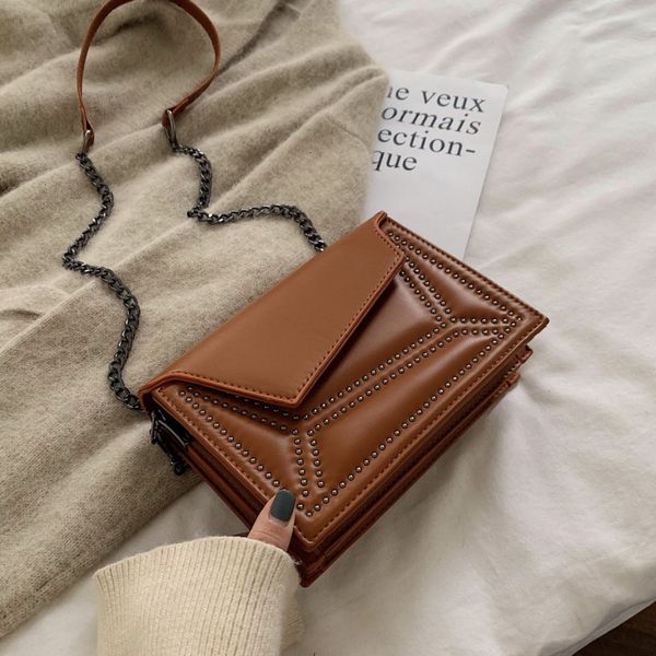 

женские заклепки crossbody сумки для женщин 2020 кожаная роскошная сумочка дизайнерский слинг sac a main ladies hand shoulder messenger bag