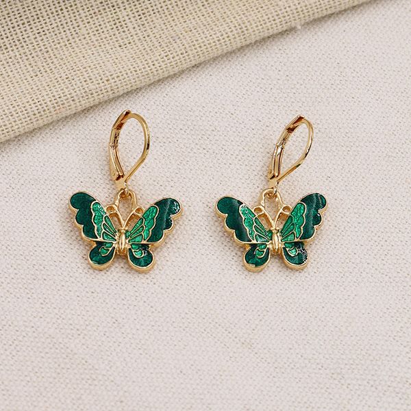 

2020 new trendy ins gold butterfly insects hoop earrings korean fashion chic women party jewelry, Golden;silver