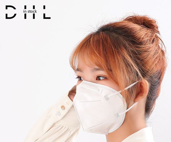 

in stock kn95 ce ffp2 masks ppe medical disposable respirator with proof breathable respirator - protective droplet and pm2.5 dh