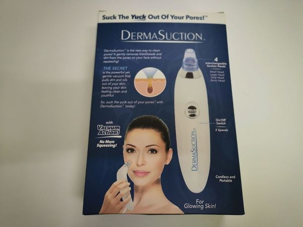 Nuovo DermaSuction Remover Facial Pore Cleaner Electric Pore Vacuum Extraction Removal Ricaricabile Skin Peeling Machine