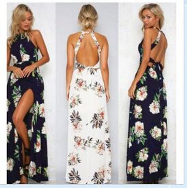 

spring hang neck lace-up sleeveless printing skirt women dress, Black;gray