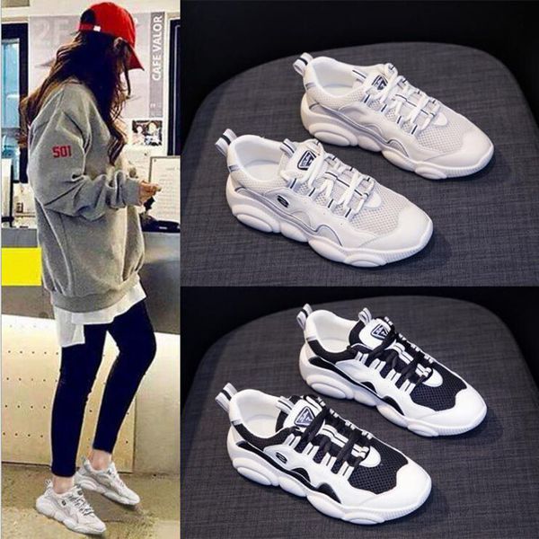 

women casual sneaker beige all-match fashion womens outdoor cloth shoes black white split sneakers size 36-39