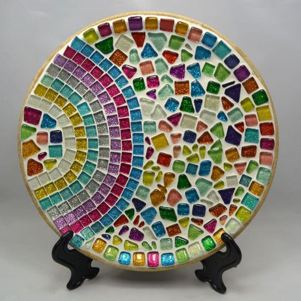 

120g creative mixed color sparkling mosaic glass mirror inlay tiles diy wall handmade materials crafts home decoration zxy9794