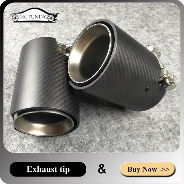 

1 piece car exhaust tips carbon fiber m performance muffler pipe for m2 f87 m3 f80 m4 f82 f83 m5 f10 m6 f12 f13