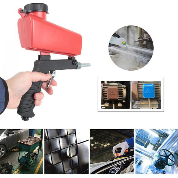 

portable gravity sandblasting gun pneumatic small sand blasting machine adjustable pneumatic sandblasting set (red
