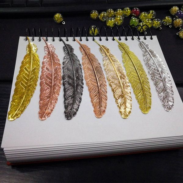 

wholesale metal feather bookmark chinese style vintage page nice cool book markers school supplies party wedding gifts for guests