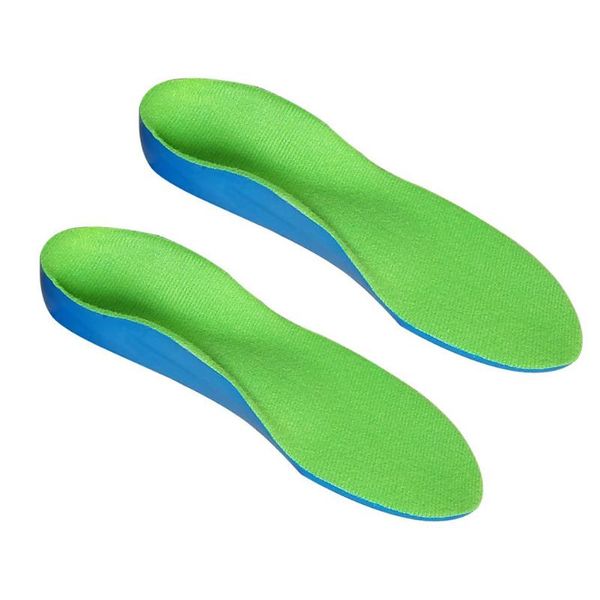 

1 pair comfortable gait correction arch support children cushion protective flat foot relieve pain pad orthopedic insoles, Black