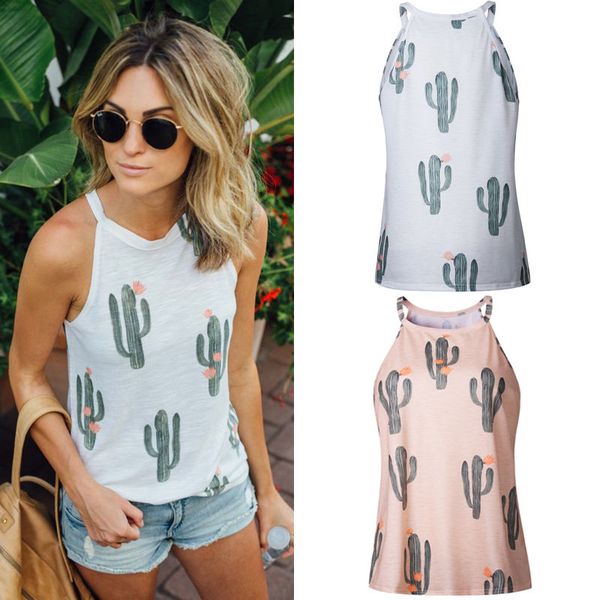 

Fashion Women Summer Vest Tops Sleeveless Shirt Casual Tops T-Shirt Clothes Short Sleeve O-neck Print Cotton Clothing