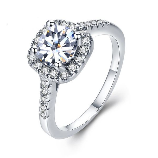 

2019 real pave setting crystals from swarovskis plant trendy sale authentic 925 sliver finger ring jewelry fine, Golden;silver