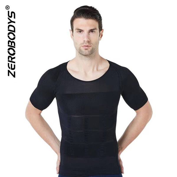 

1pcs/zerobodys men body tummy belt slimming waist shaper, Black;brown