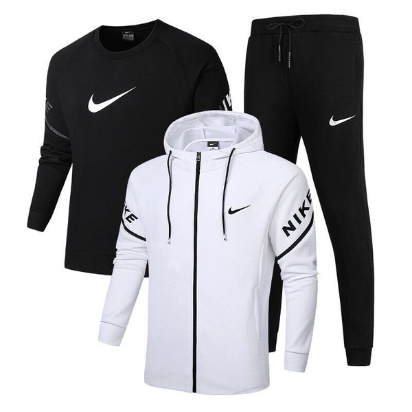 

brand new tracksuit men set letter sportswear sweatsuit male sweat track suit jacket hoodie with pants mens sporting suits, Gray
