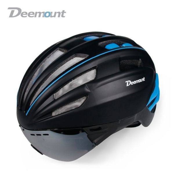 

deemount new hmt-014 evade aero cycling helmet bicycle mtb mountain road biking safety cap in-mold built w/ goggle lens