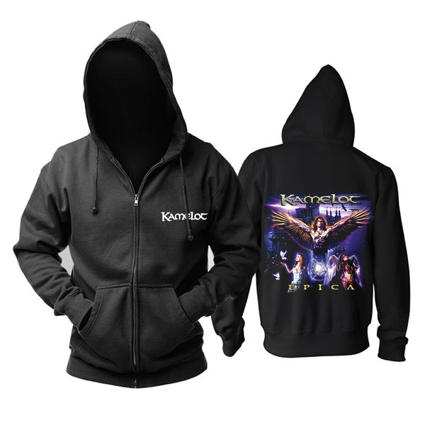 

bloodhoof kamelot style heavy metal band black hoodie asian size