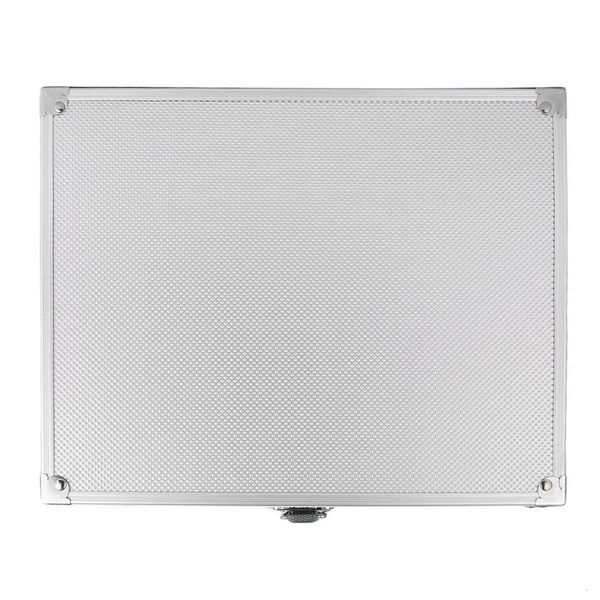 

12 grid watches storage box aluminium plastic rectangle watch holder jewelry display case pr sale, Black;blue