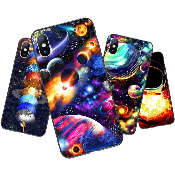 

caratulasÂ paraÂ iphone space moon star phone case for iphone 11 x xr xs max 11 pro soft tpu planet starry back cover for iphone 7 8 plus se
