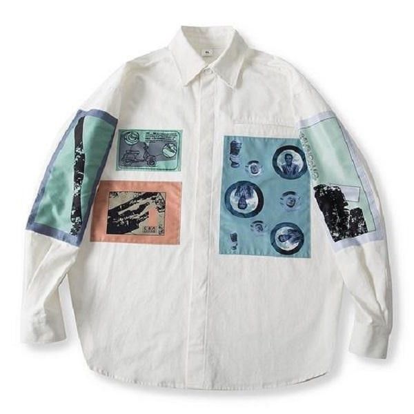 

c.e cavempt printed women men long sleeve shirts hiphop brand clothing men casual shirts c.e cav empt xsq, White;black