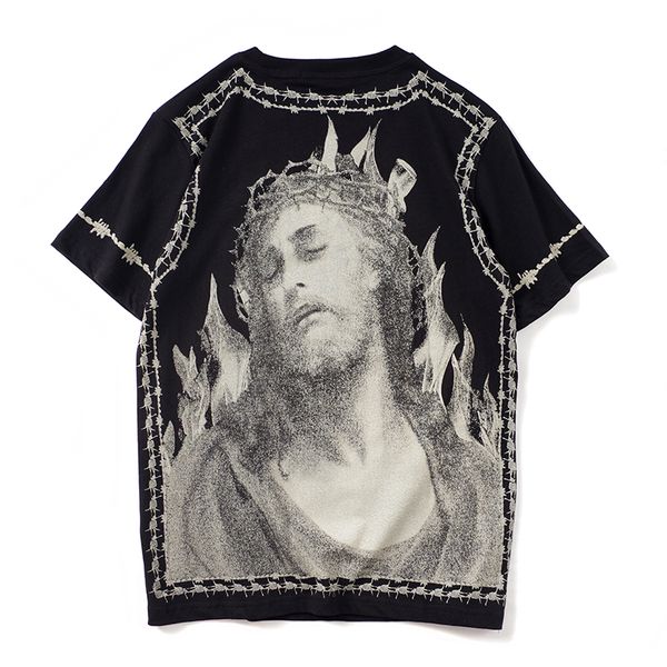 

luxury clothes t summer mens shirts t tees 100% cotton fashion italy shirt women printed t-shirt male paris tshirts 051 des frdt, Black